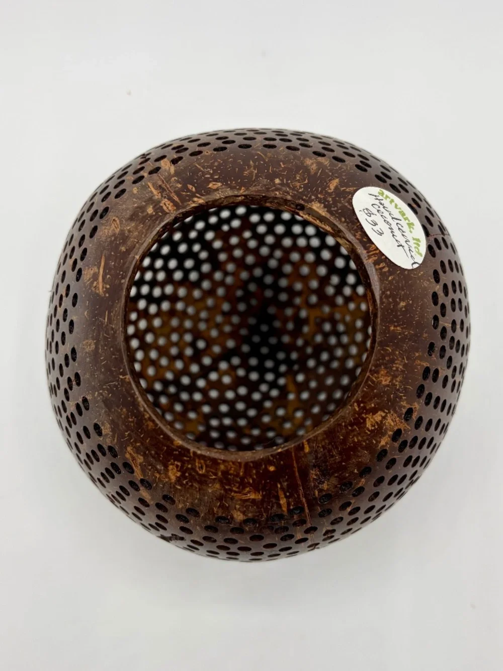 Hand Carved Coconut Shell NWT